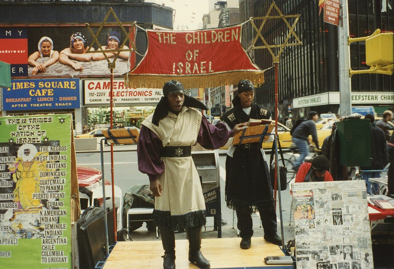 Black Hebrew Israelites proselytizing in New York City, 1995.