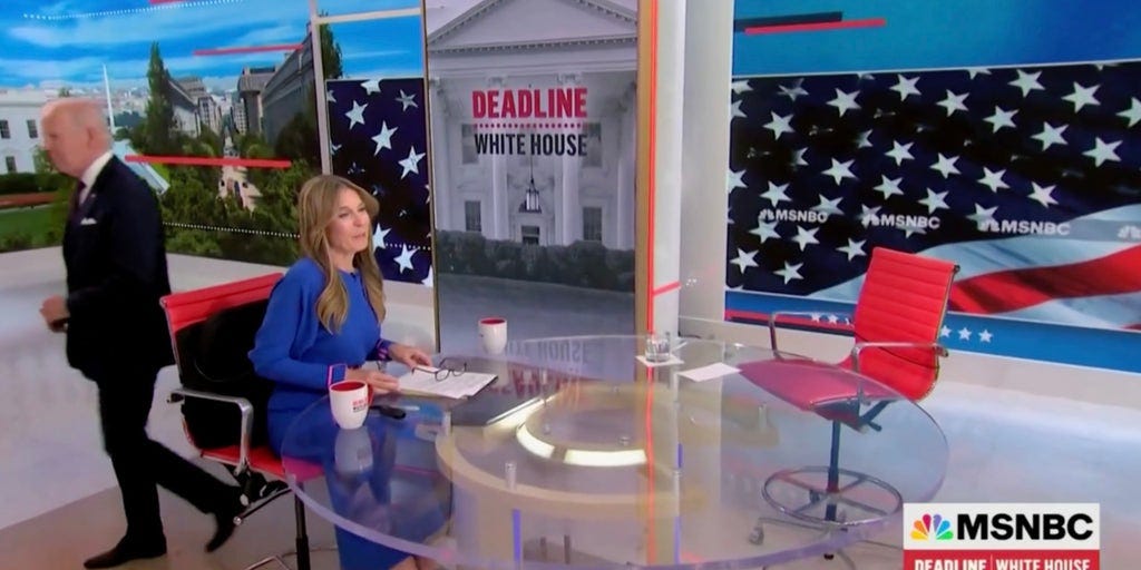 Biden wanders off set while MSNBC host still speaking | Fox News Video Biden wanders off set while MSNBC host still speaking | Fox News Video