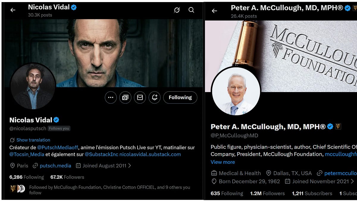 Nicolas Vidal of Putsch Media Calls on Dr. McCullough