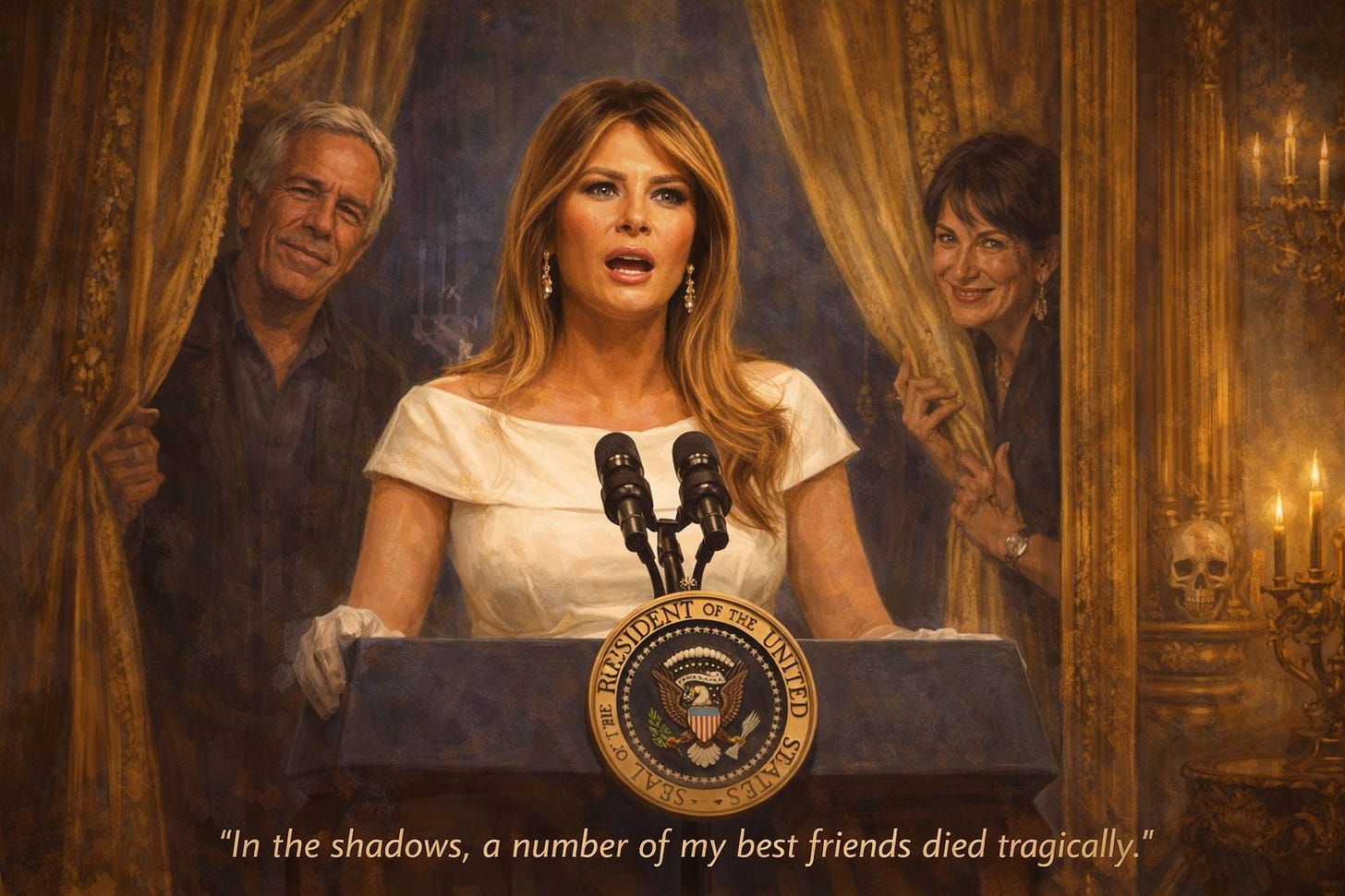 “The only straight face in a theatre of madness - though one suspects the role has long since consumed the actress.” “The only straight face in a theatre of madness - though one suspects the role has long since consumed the actress.”