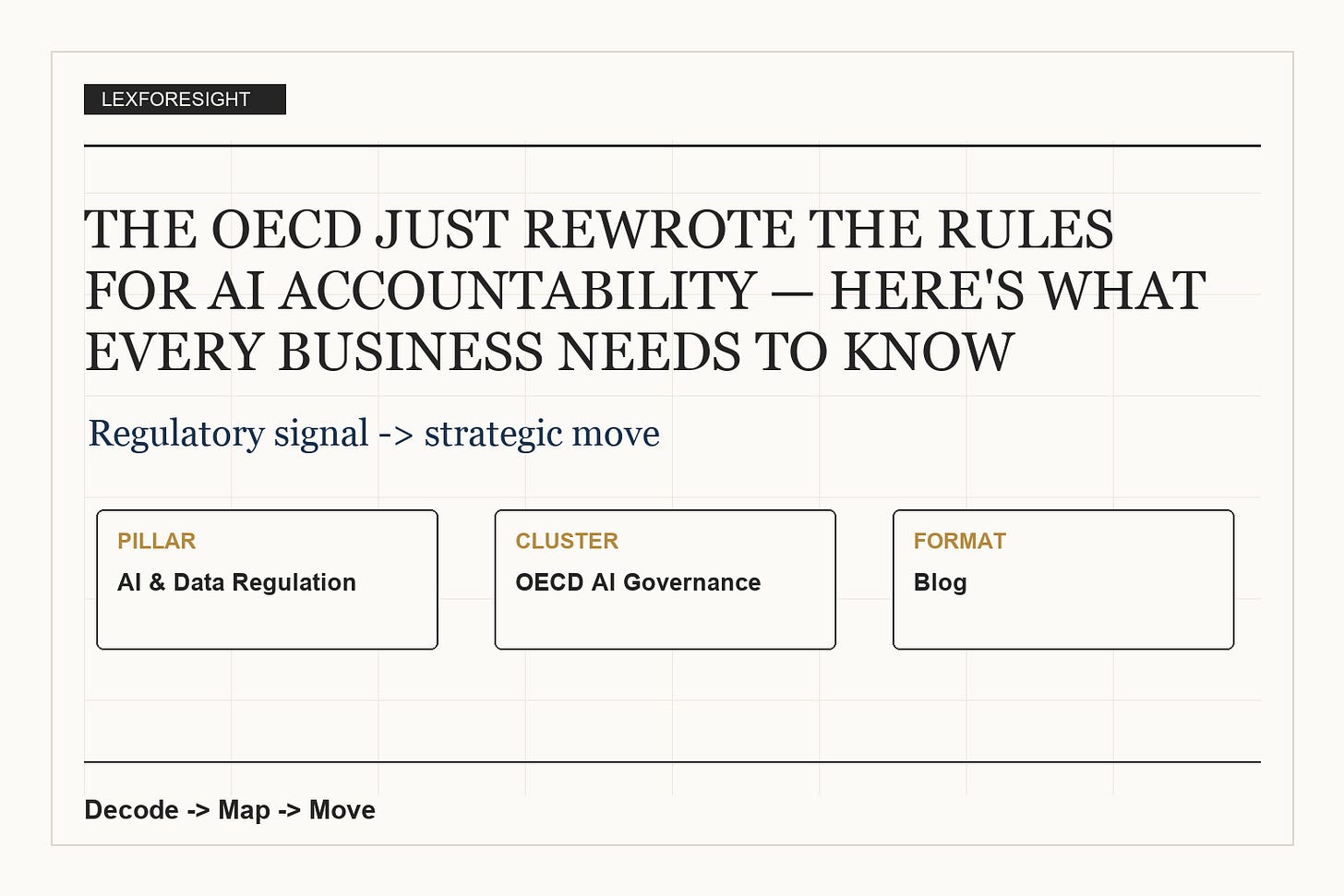 The OECD Just Rewrote the Rules for AI Accountability — Here's What Every Business Needs to Know infographic The OECD Just Rewrote the Rules for AI Accountability — Here's What Every Business Needs to Know infographic