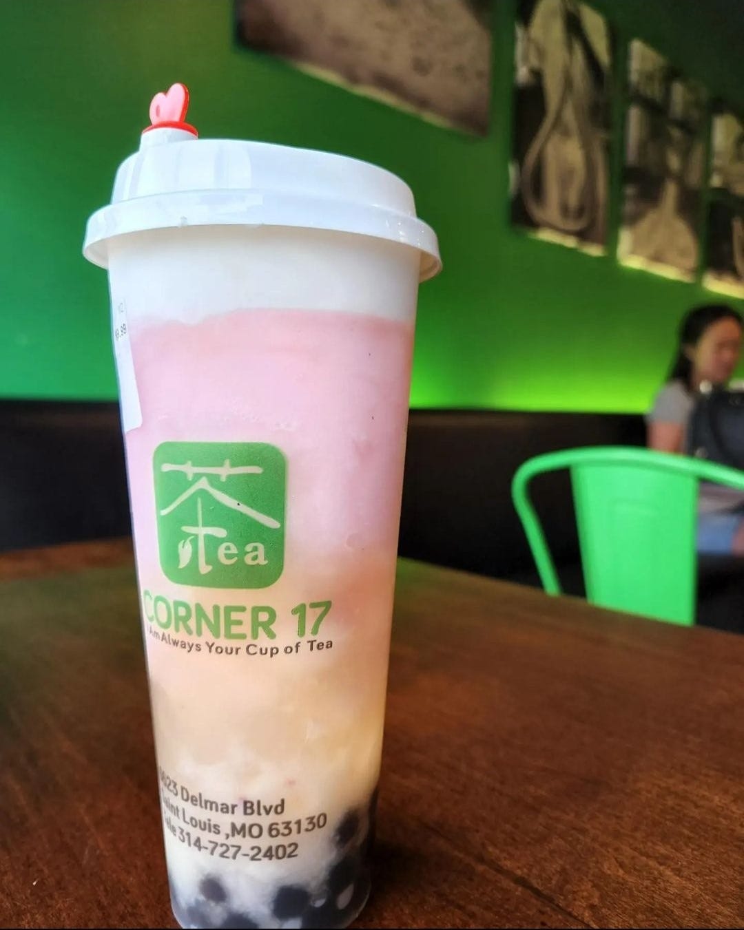 White Peach Jasmine Cheese Foam Bubble Tea
