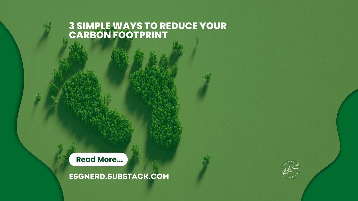 By making a few simple changes, we can collectively reduce our carbon emissions