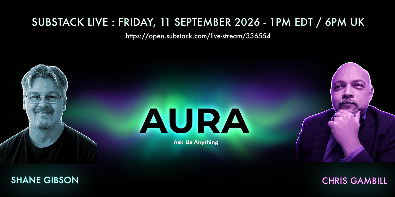 AURA - Chris Gambill - Friday, 11 September 2026 - 1pm EDT / 6pm UK