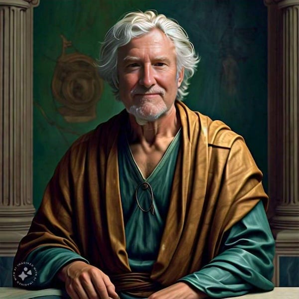 The author as Greek philosopher