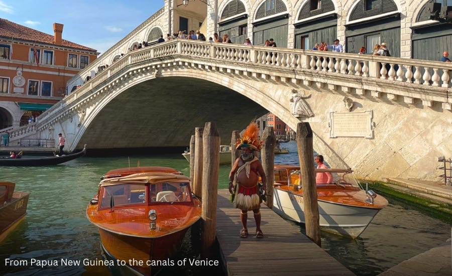 Papua New Guinea chief in venice
