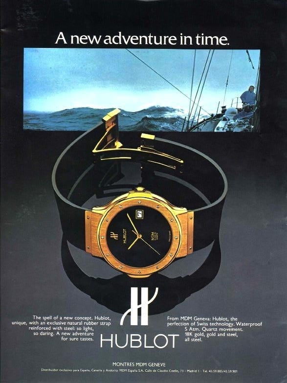 Giorgio Armani wearing a hublot mdm geneve