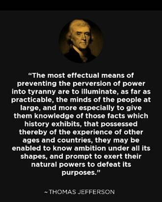 Thomas Jefferson quote: The most effectual means of preventing the  perversion of power...