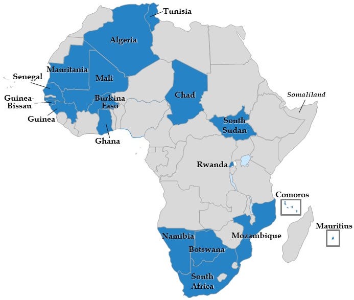 Map - Elections in Africa in 2024 - EN