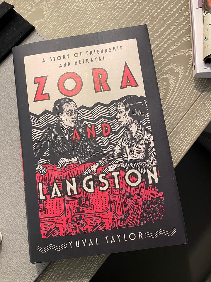 My little book haul from Faulkner House Books: Lawrence Ferlinghetti, Joan Didion, Zora Neale Hurston, and Yuval Taylor’s book on Hurston’s fraught friendship with Langston Hughes.