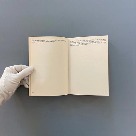 Lawrence Weiner: Works, Anatol AV und Filmproduktion, Hamburg, 1977 [Saint-Martin Bookshop, Bruxelles-Brussel. © Lawrence Weiner]