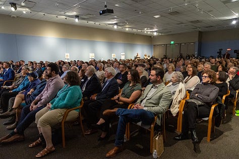 A gallery of images from the Dual Identities launch event at the Zekelman Holocaust Center