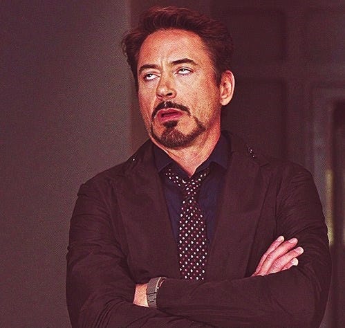 Robert Downey Jr rolling eyes Meme Generator