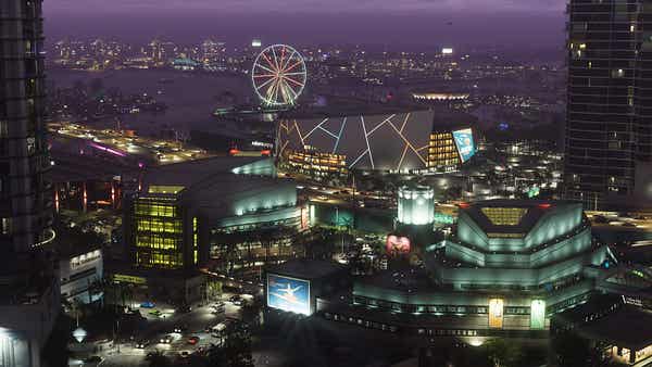 Night Time Vice City (Courtesy of Rockstar Games). Night Time Vice City (Courtesy of Rockstar Games).
