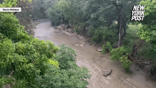 Shocking video shows how quickly the Texas flood waters rose over 20 feet in as little as 37 minutes.mp4