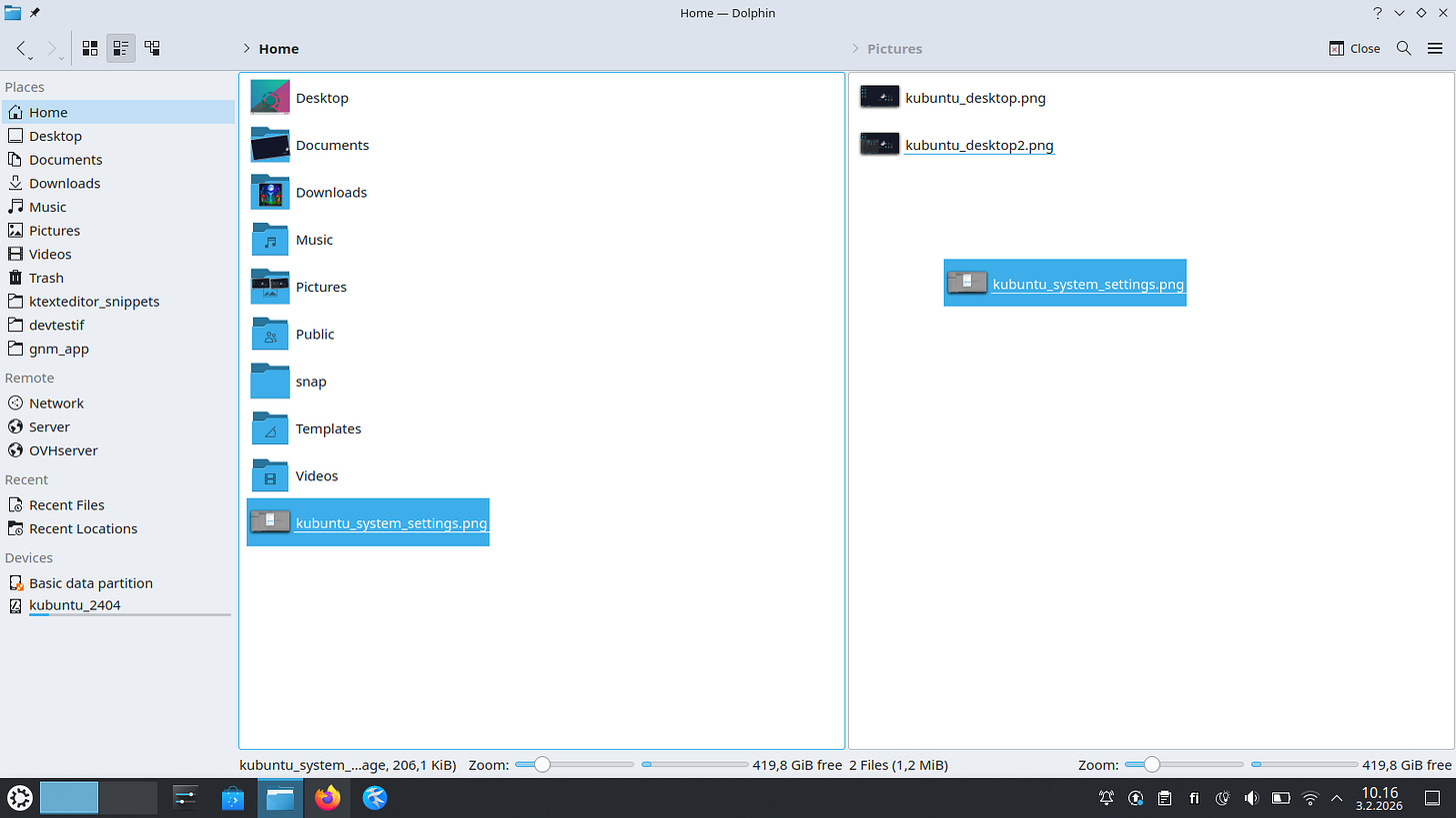 Kubuntu file manager Dolphin Kubuntu file manager Dolphin