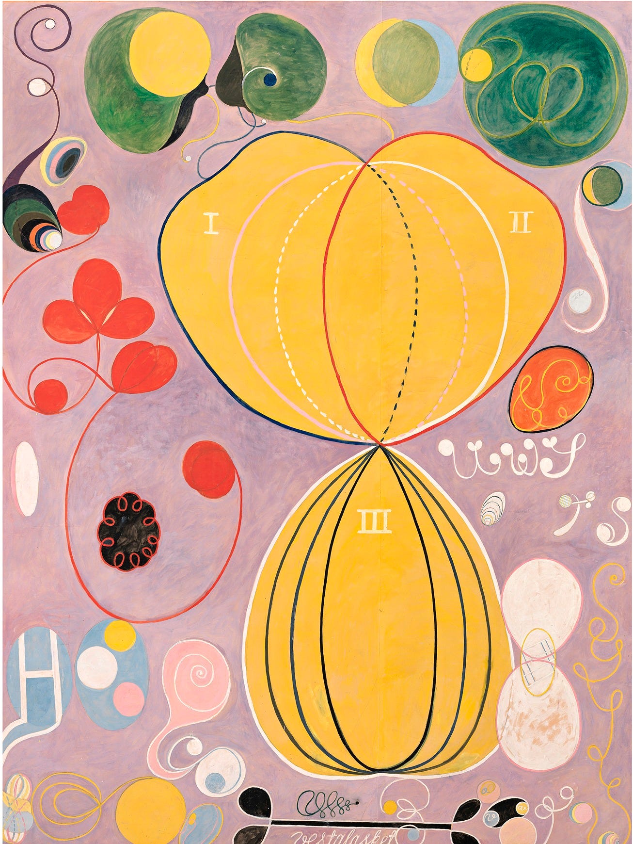 Hilma af Klint, The Ten Largest No. 7, Adulthood (1907)
