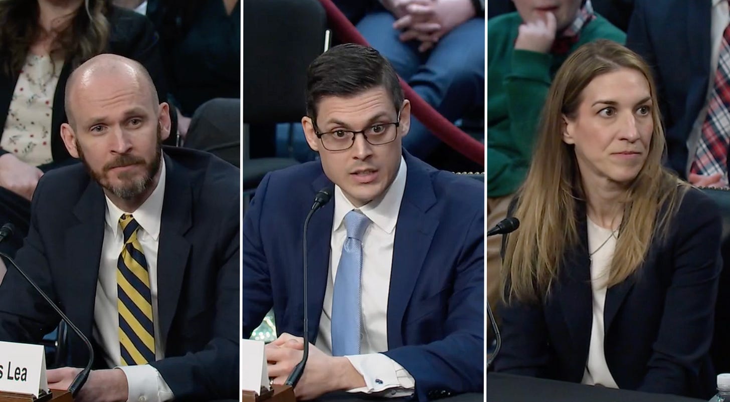 Images of Brian Lea, Justin Olson, and Megan Benton