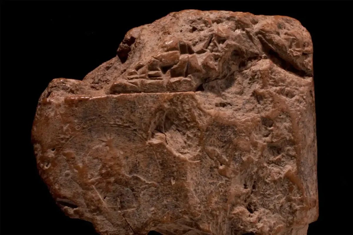 Fragment of a cuneiform tablet bearing a royal grant dated to 762 B.C.E., issued in the name of a newly identified Assyrian king, Tiglath-pileser. Shown is the obverse of tablet Rm 75. Credit: Trustees of the British Museum / Cuneiform Digital Library Initiative. Fragment of a cuneiform tablet bearing a royal grant dated to 762 B.C.E., issued in the name of a newly identified Assyrian king, Tiglath-pileser. Shown is the obverse of tablet Rm 75. Credit: Trustees of the British Museum / Cuneiform Digital Library Initiative.