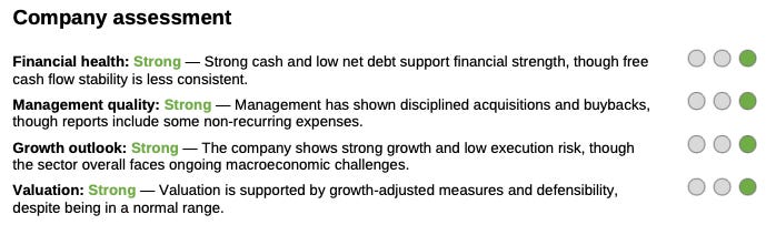 Visa financial metrics showing strong margins, high return on equity and stable revenue growth Visa financial metrics showing strong margins, high return on equity and stable revenue growth
