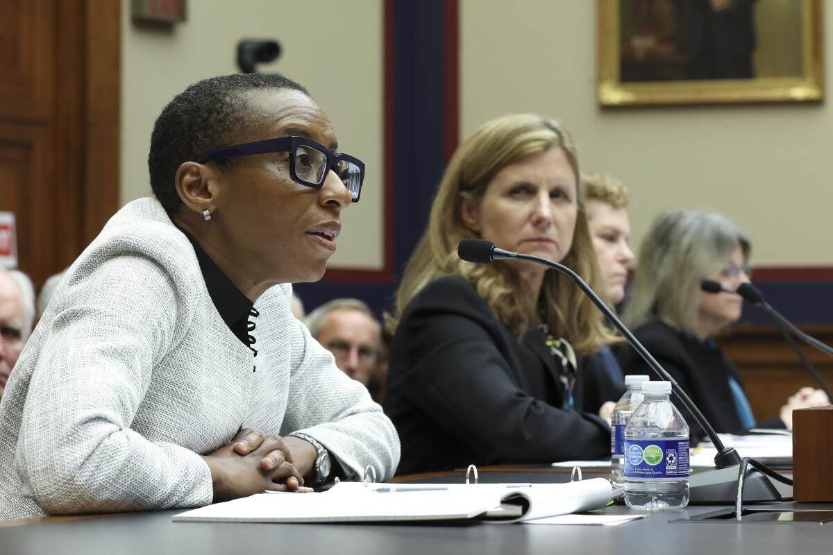 Claudine Gay, Liz Magill, Pamela Nadell and Sally Kornbluth testify before a House committee. Claudine Gay, Liz Magill, Pamela Nadell and Sally Kornbluth testify before a House committee.