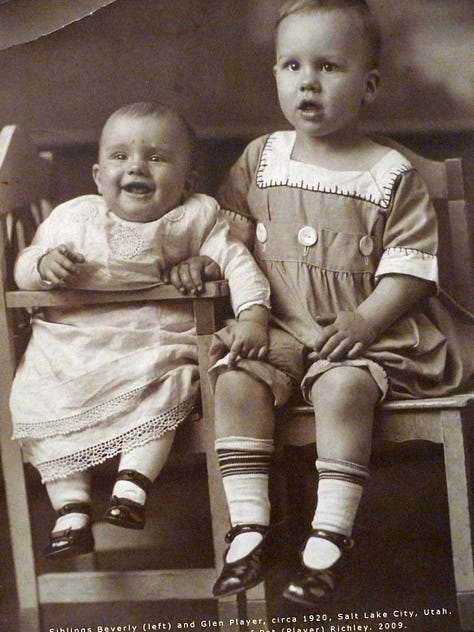Three children of Shirley and Myrtle (Weiser) Player.