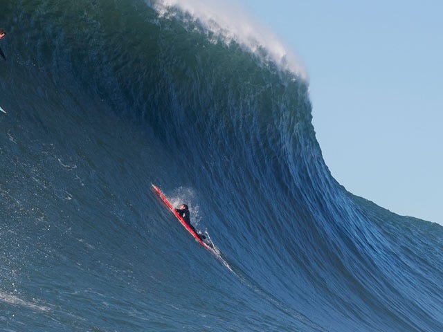 Francisco Porcella: Caught Inside at Maverick's, captured by Derek Dunfee