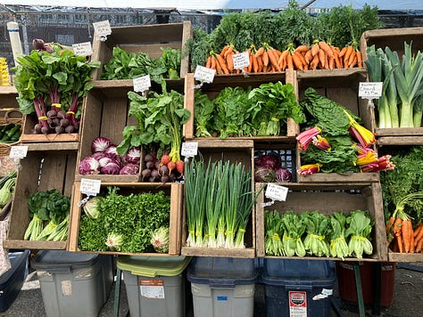 Vegetables, fruits, and flowers
