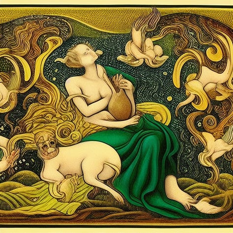 6 illustration du poème de Rimbaud Voyelles