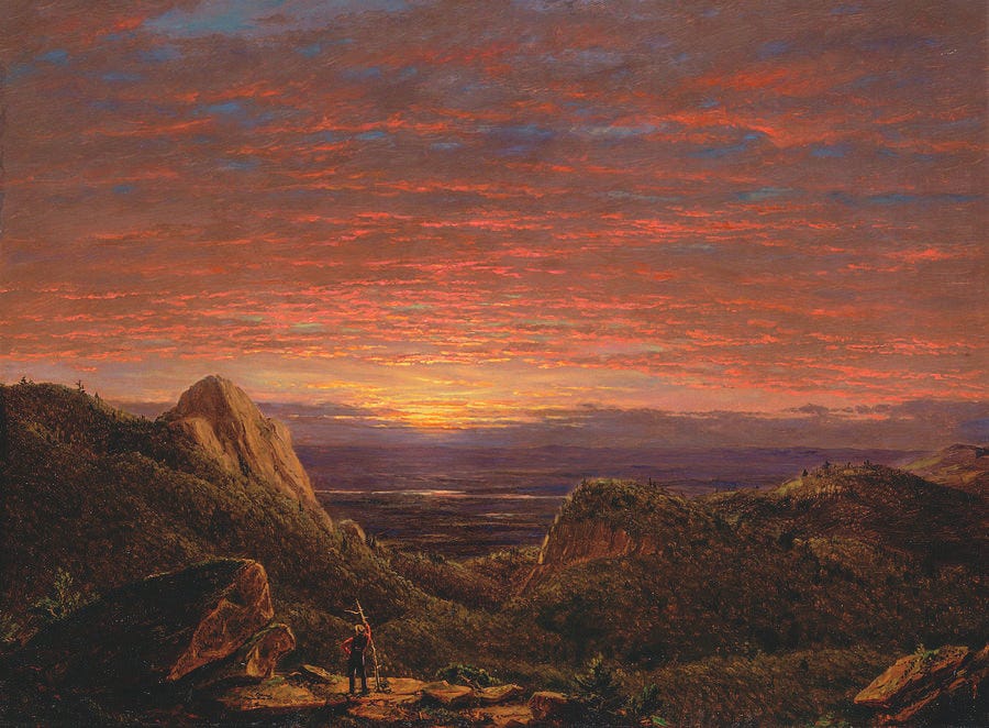 Morning, Looking East Over the Hudson Valley from the Catskill Mountains Painting by Frederic ...