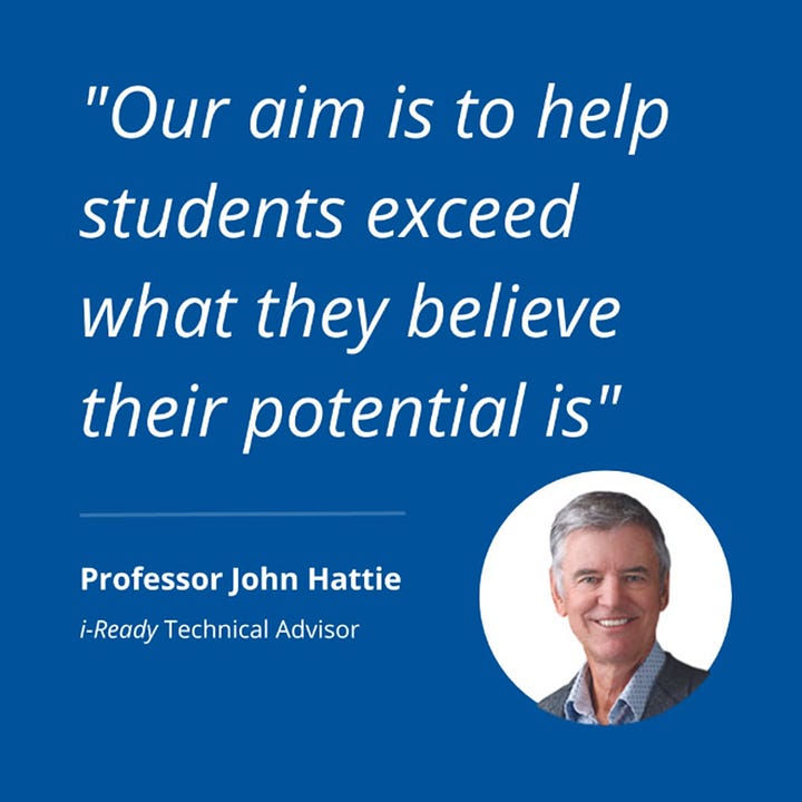 Professor John Hattie shills for i-Ready by Curriculum Associates
