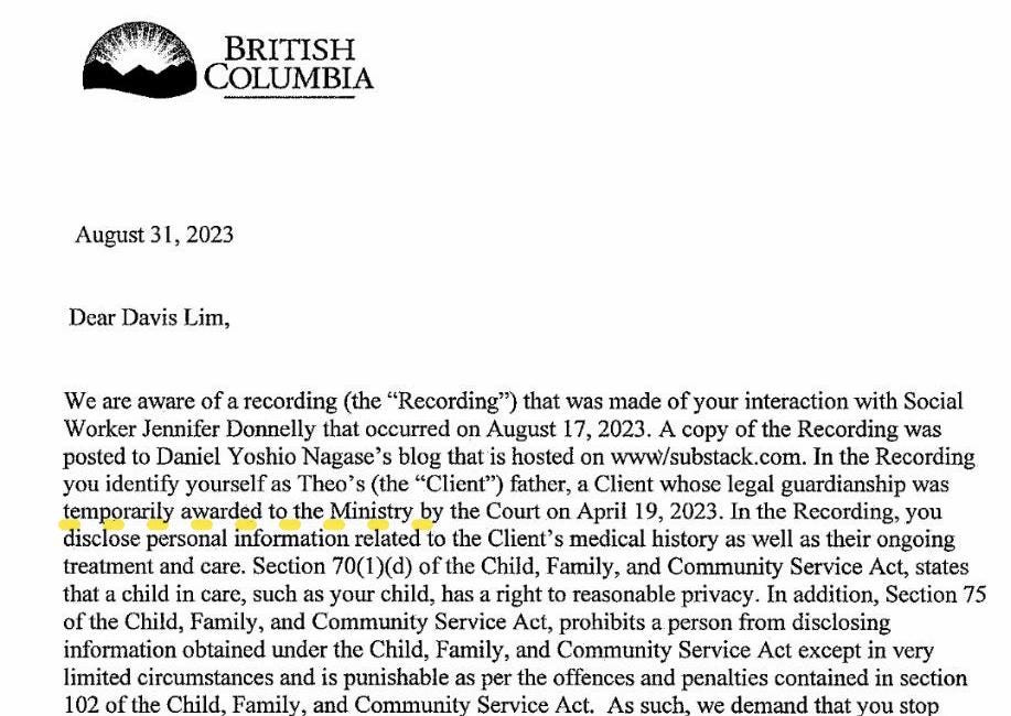 Update on a baby and a ventilator.