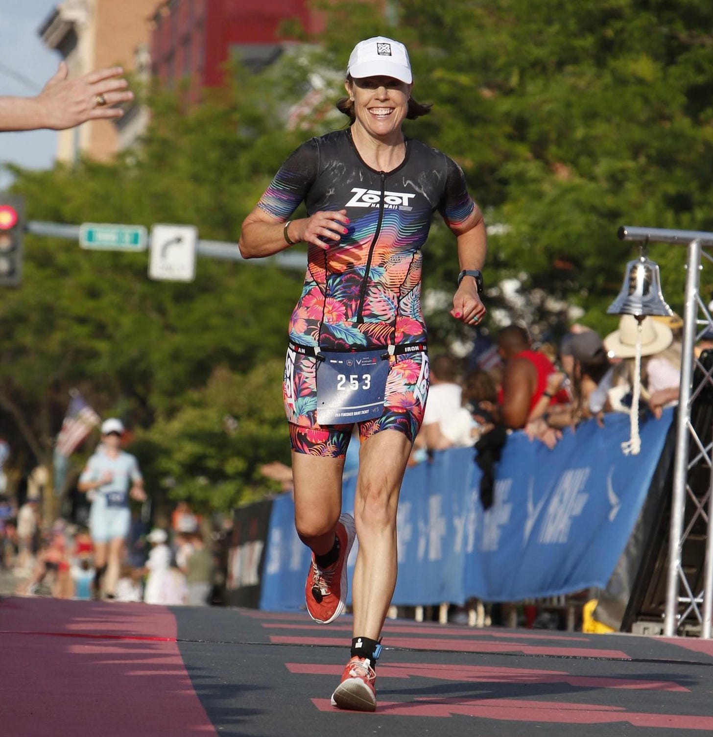The finish line at Ironman Coeur d'Alene 2023
