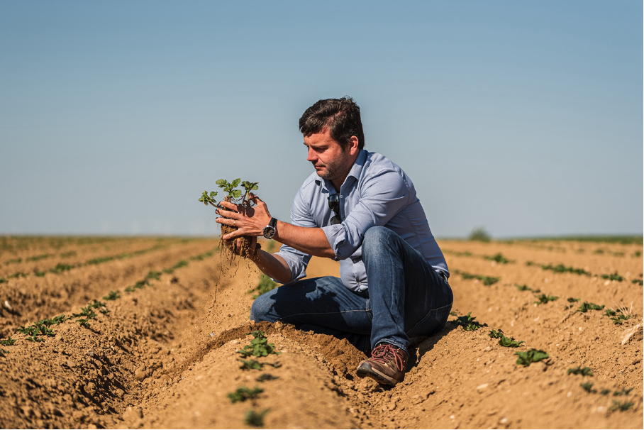 Des pommes de terre fraîchement récoltées, matière première sélectionnée des Hauts-de-France pour la production de spiritueux Terra