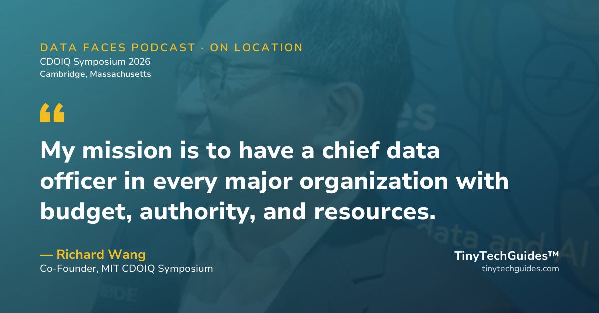Pull quote from Richard Wang, MIT CDOIQ: "We went from one researcher's dream to more than two thousand chief data officers."