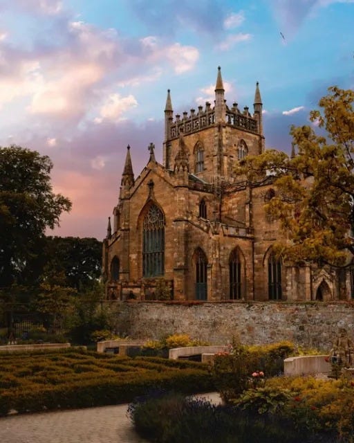 May be an image of the Cotswolds, York Minster and twilight