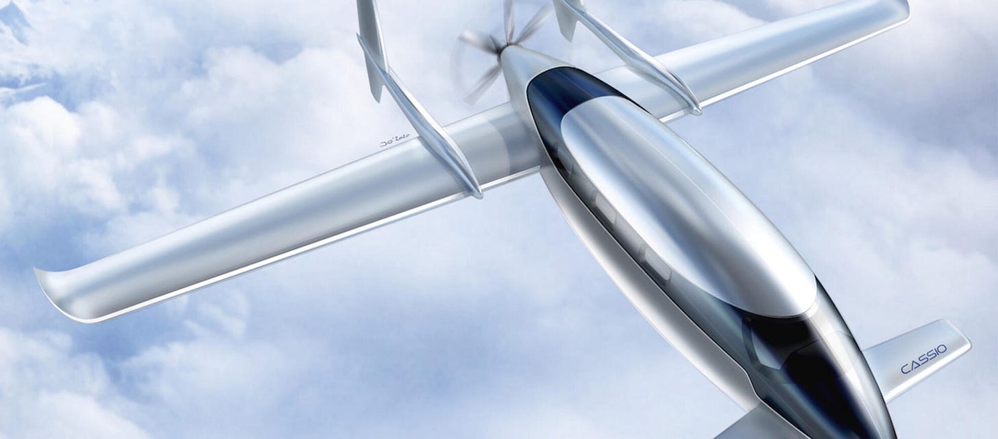VoltAero Cassio 330 hybrid-electric aircraft.
