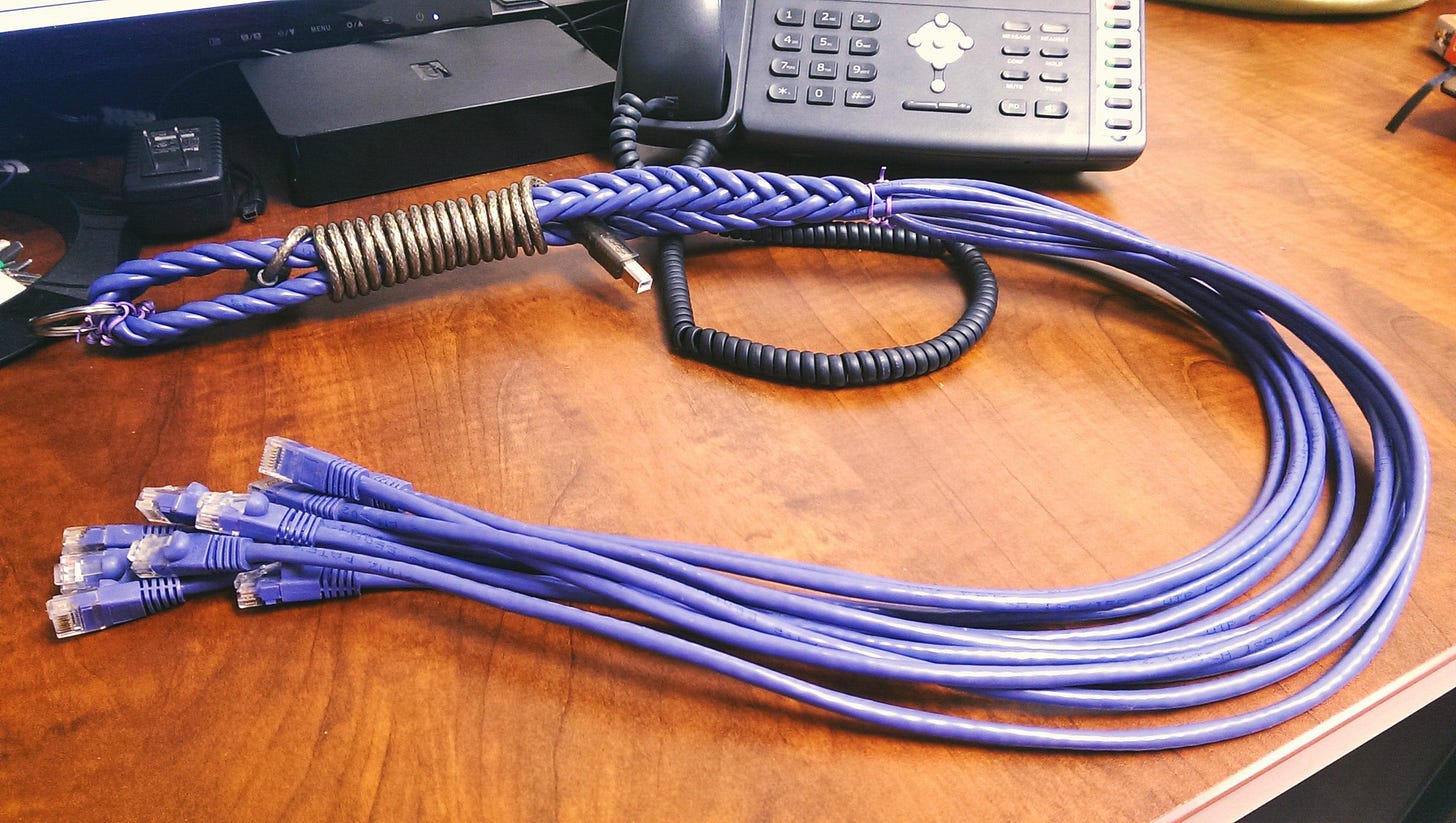 Cat5-o'-9-Tails: When Network Admins Get Bored : r/somethingimade Cat5-o'-9-Tails: When Network Admins Get Bored : r/somethingimade