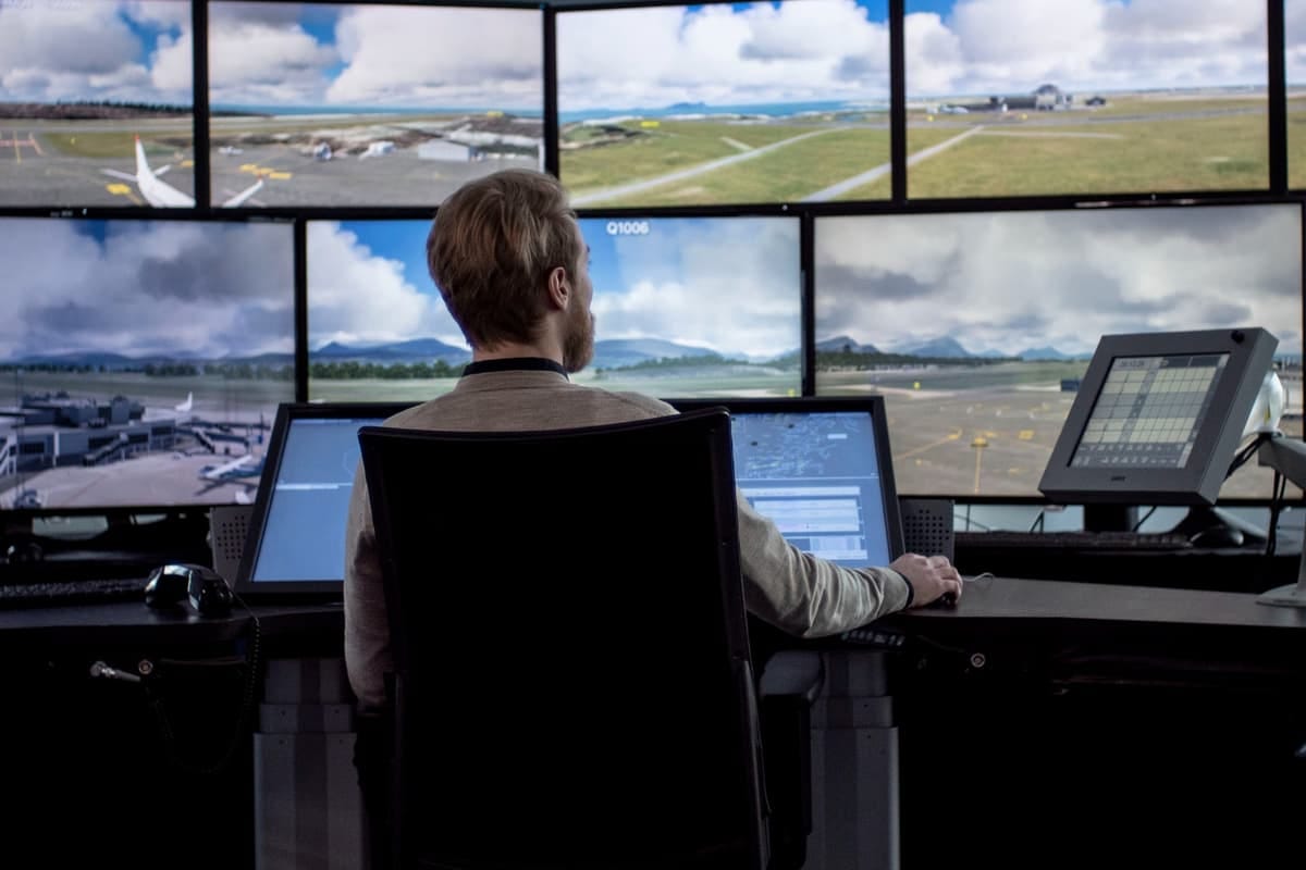 The Indra system allows one operator to control three airports The Indra system allows one operator to control three airports