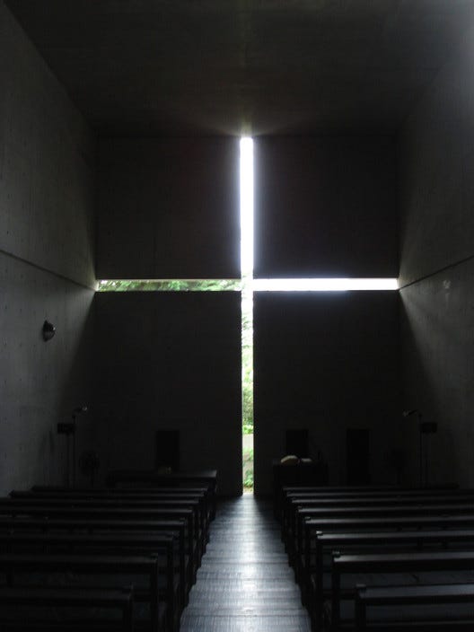 光之教堂室內十字開口|來源:ArchDaily / Tadao Ando Architect and Associates 光之教堂室內十字開口|來源:ArchDaily / Tadao Ando Architect and Associates
