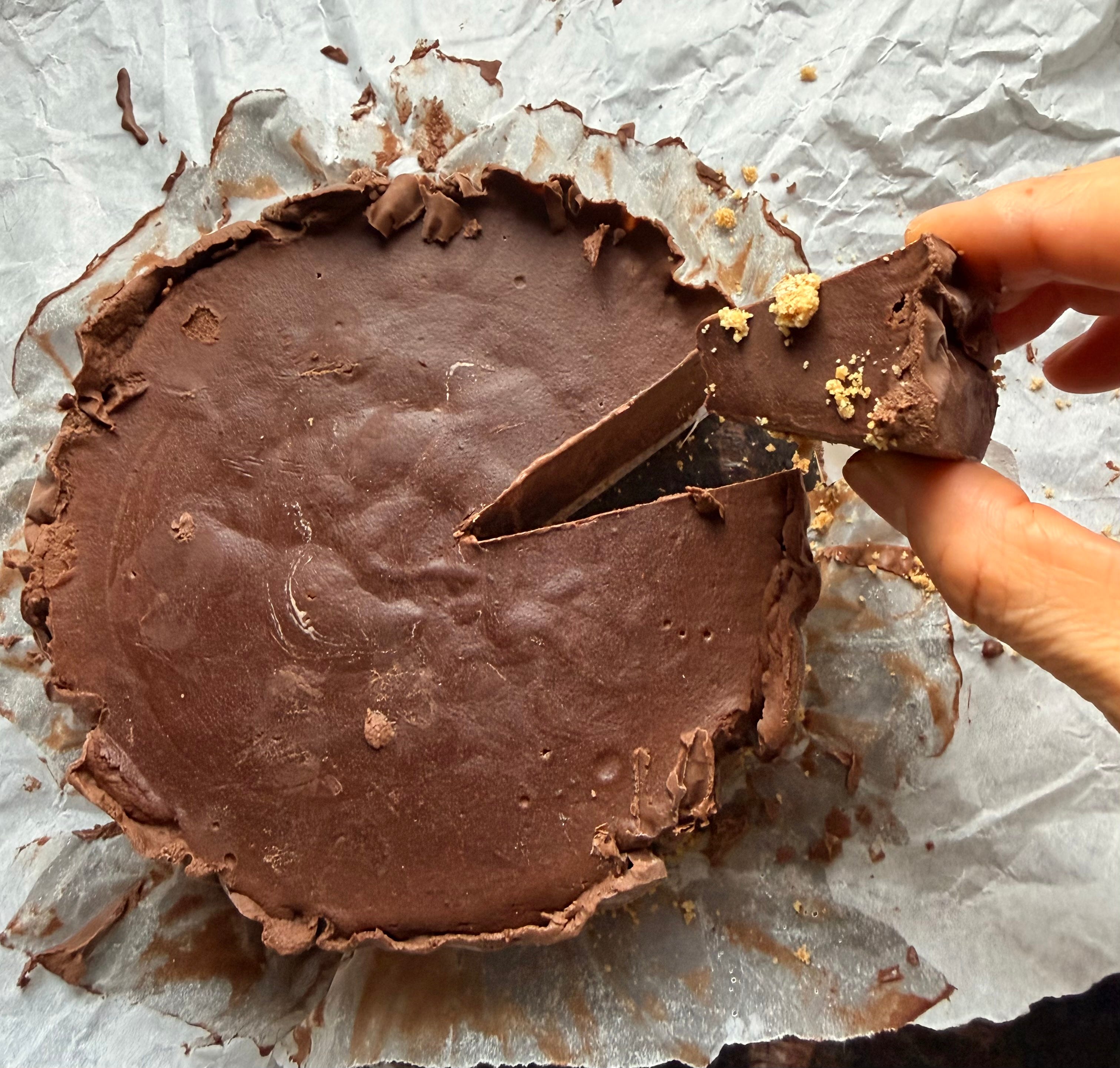 Chocolate Ricotta Ice Cream Cake (Nut-Free, Portion-Control Friendly)