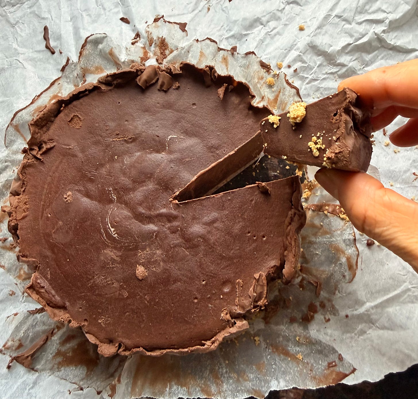 Chocolate Ricotta Ice Cream Cake (Nut-Free, Portion-Control Friendly)
