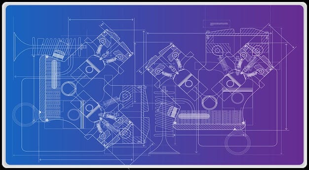 Engine blueprint Vectors & Illustrations for Free Download | Freepik