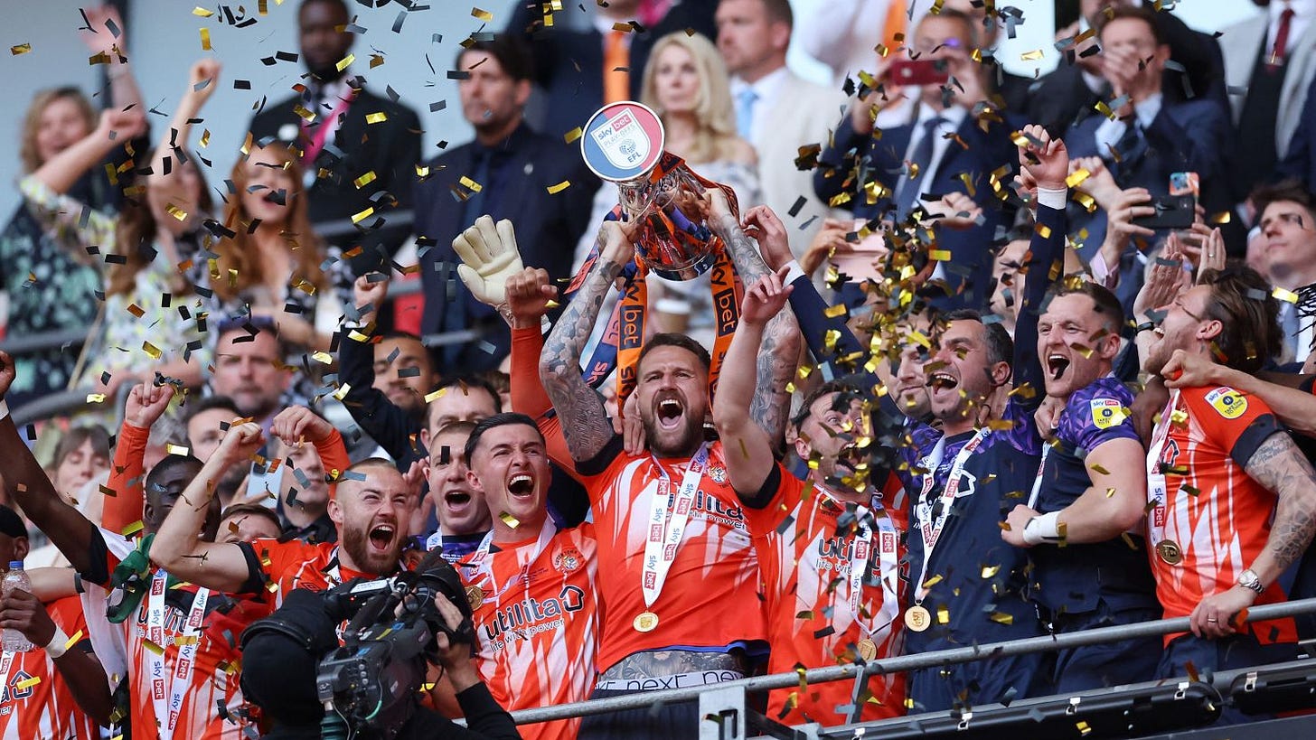 Play-off final: Luton Town completes remarkable rise to the Premier League  with victory over Coventry City | CNN