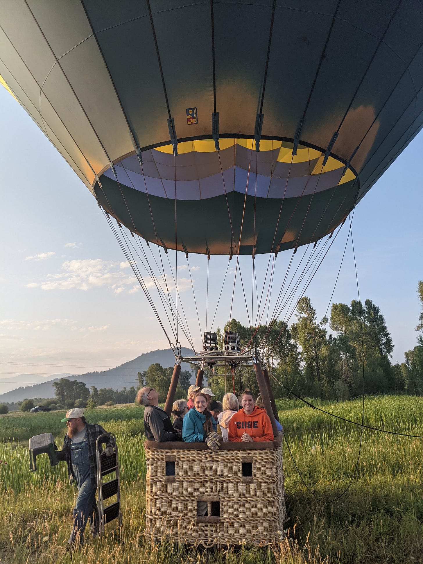Amanda in hot air balloon