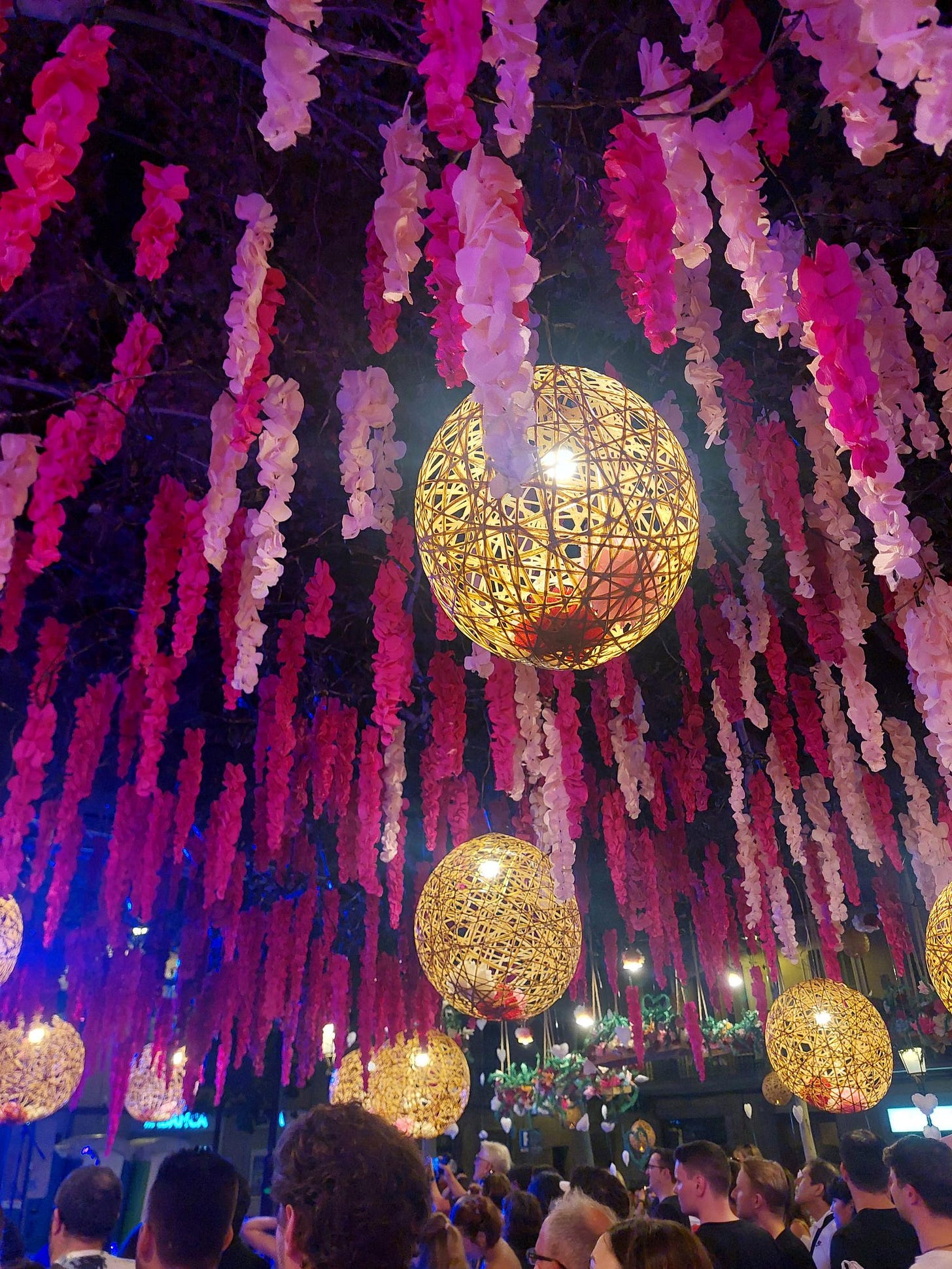 A street in the Festas de Gracia