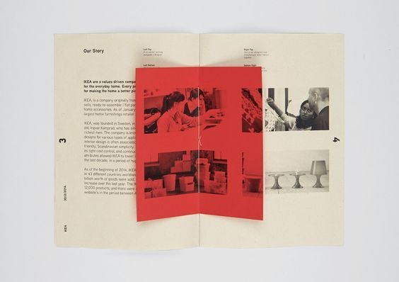 This may contain: an open book with pictures and text on the pages, showing different types of furniture