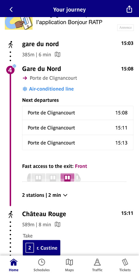 bonjour RATP app