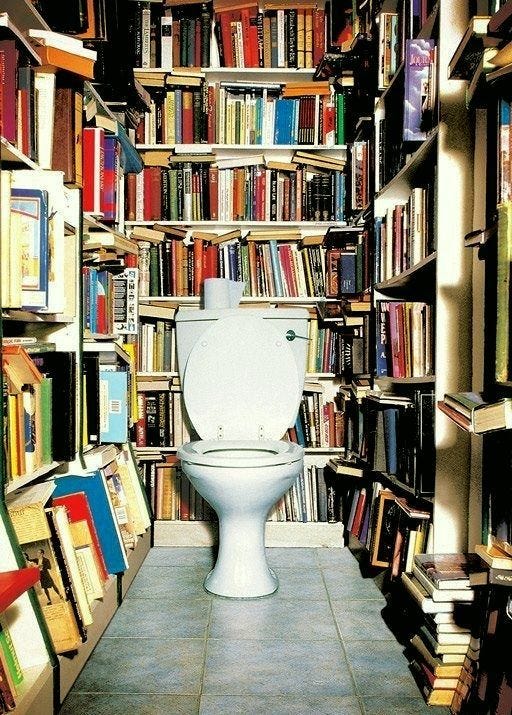 library-bathroom, robert couturier's pinterest via Laurel Home
