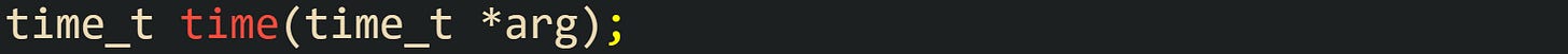 time_t time(time_t *arg);